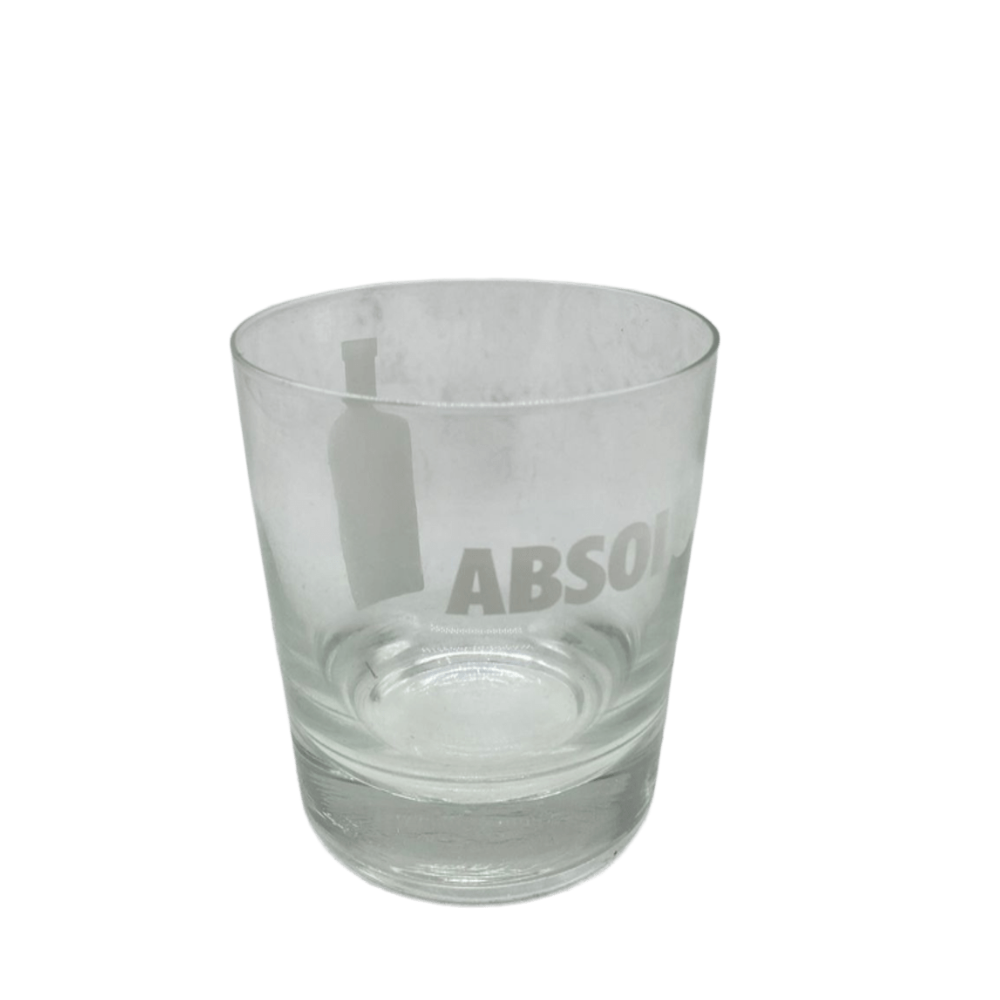 Vasos Vidrio con Logo y Silueta Absolut