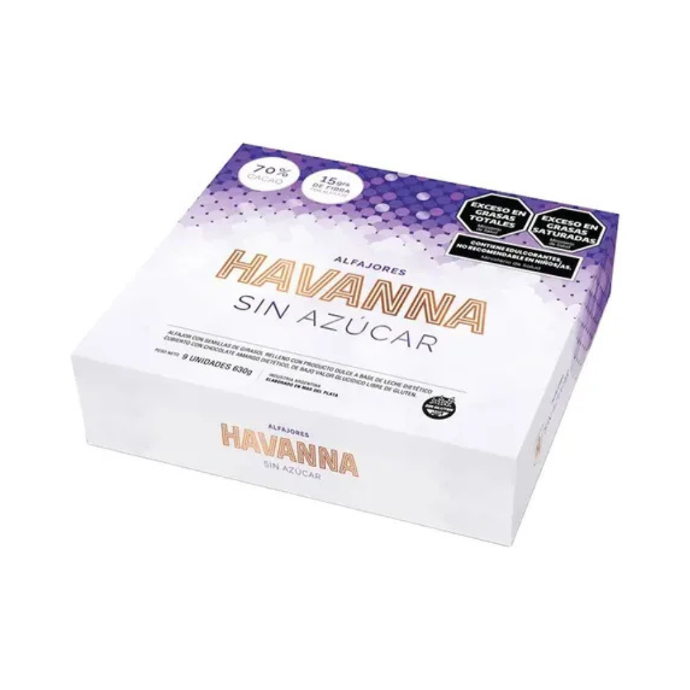 Alfajor Sin Azucar Havanna caja x9